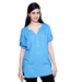 Mishka Glamorous Blue Viscose Tunic Top