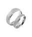 Ziveg Drusy Effect Rhodium Finished Couple Bands
