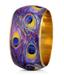 Oleva Peacock Feather Imprint Bangle