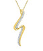 Mi Pearls Diamond Studded Gold Chic Pendant