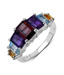 Johareez Exquisite Multi Gemstones Silver Ring