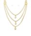 Nisa Pearls Three String Elegant Pearl & AD Necklace Set