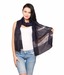 Favola Navy Blue Horizontal Striped Stole