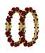 Nisa Pearls Pair of Coral Floral & Jade Bangles