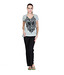 Sweet Dreams Grey-Black Cotton Printed Nightsuit Set
