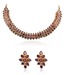 Adhira Pretty Purple Stone Studded Necklace Set