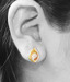 Erato Droplets CZ Golden Plated Studs