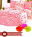 Velum Double Bed Sheet with 2 Pillow Covers-(Free-18 Pcs Chocolate Mould)