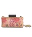 Cappucino Red & Golden Mesh Design Clutch