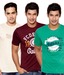 Fort Collins Cream-Green-Burgundy Pack of 3 T-Shirts
