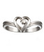 Sanskruti Diamond Heart Platinum Finish Ring