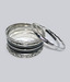 Pretty Woman Set of 7 Silver & Black Bangles