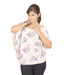 Sepia White Printed Poncho Top