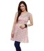 Jiwan Grey-Pink Cotton Printed Tunic Top