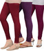 TSG Breeze Kids Leggings Combo of Wine, Purple & Maroon