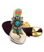 Catwalk Green & Silver Slip-on Pencil Heels