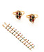 Jewels Of India Floral Motif Colourful Anklet & Toe ring Combo