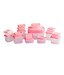 Celestial Polka Pink Container Set - 17 Pcs