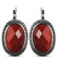 Go Hooked Faceted Maroon Stone Earrings