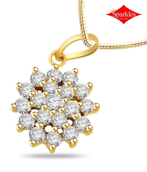 Sparkles Flower Diamond Pendant
