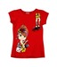 Pretty One Cotton Red Animated Top For Kids