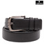 Calvino Charming Black Croc Embossed Belt