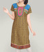 Aaneri Mustard Printed Cotton Kurti