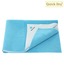 Quick Dry Plain Waterproof Cyan Double Bed