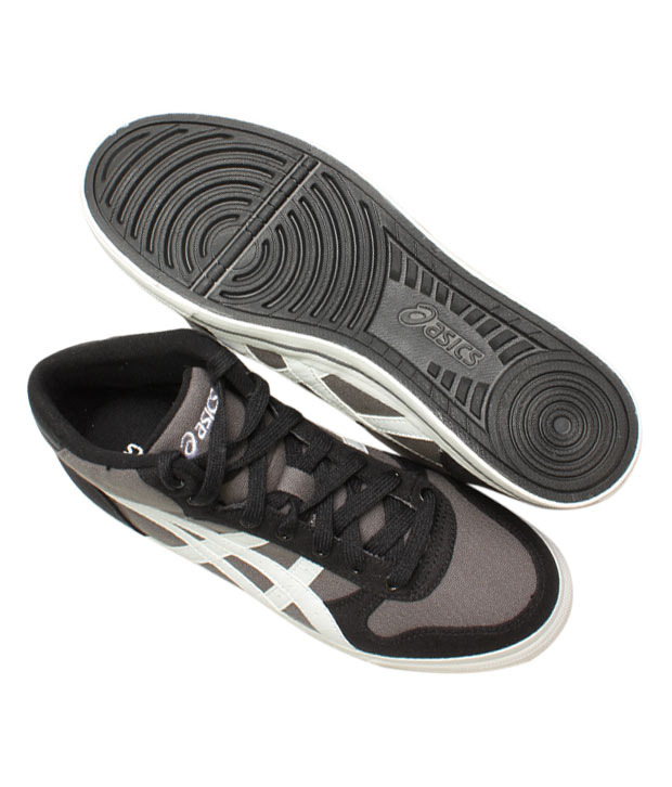 Asics Trendy Grey & Black Canvas Sneakers