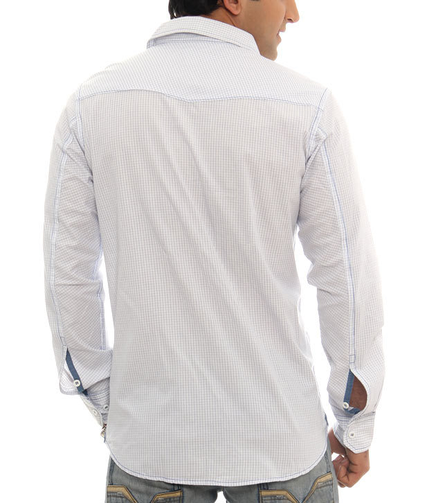 Diffusion White-Blue Shirt-SCD-5004-042-WhiteBlue-Checks
