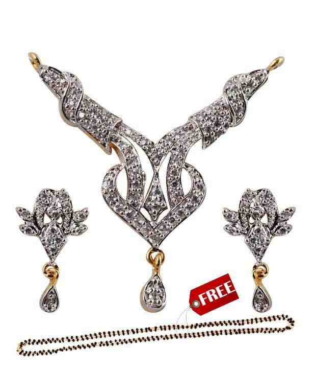 Blossomia Opulent AD Studded Mangalsutra Set
