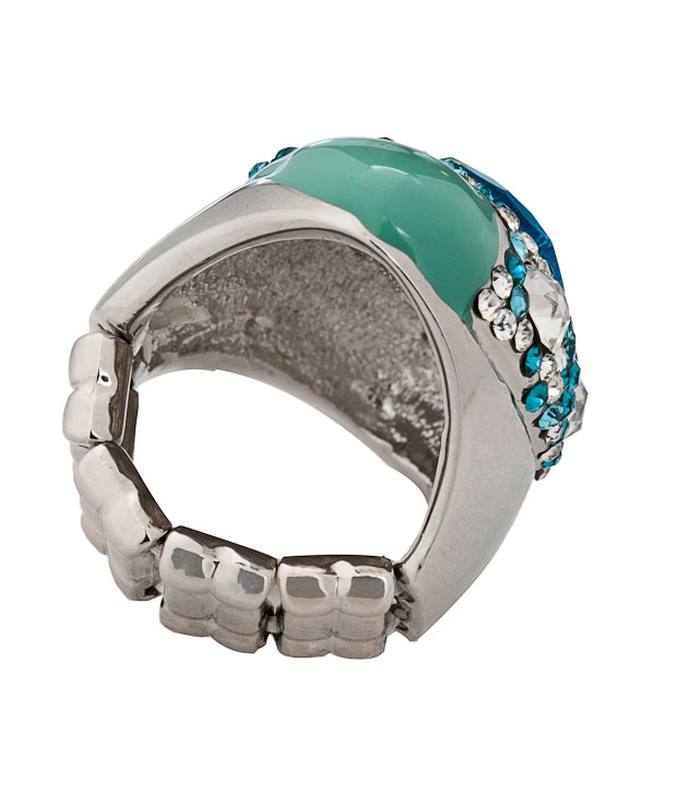 Pari Delicate Blue Rhinestone Studded Ring