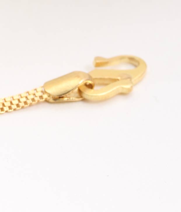 Aiza Wide Flat Pattern 18kt Gold Unisex Chain