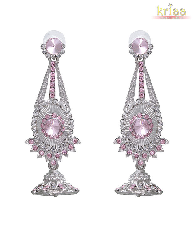Kriaa Fabulous Pink Earrings