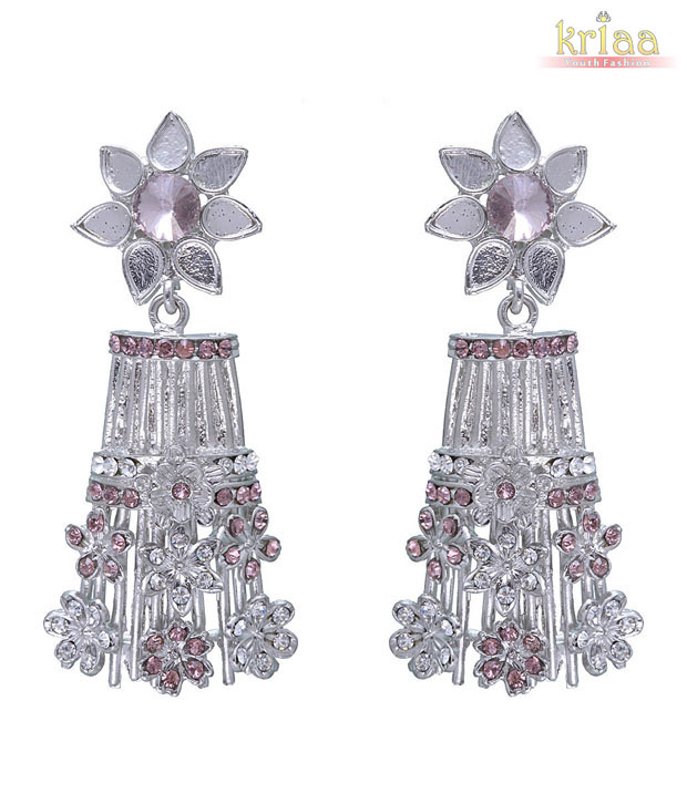 Kriaa Graceful Pink Earrings