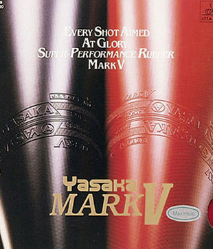Yasaka Table Tennis Rubber Mark  V (Red/Black)