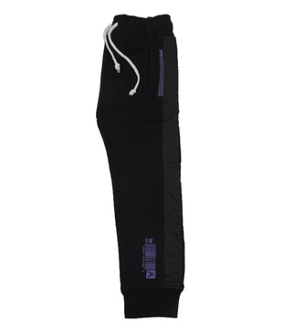 Unikid Purple-Black T-Shirt & Track Pant For Kids