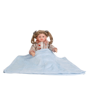Keona Kidz Blue Baby Blanket & Soft Toy Set