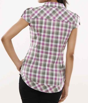 Fort Collins White Checkered Top