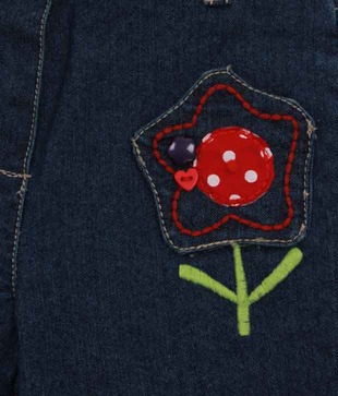 Nauti Nati Blue Embroidered Denim Jeans