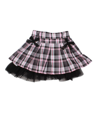 Nauti Nati Pretty Grey Plaid Skirt
