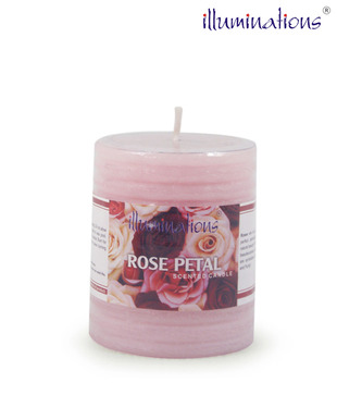 Illuminations Pink Pillar Candle