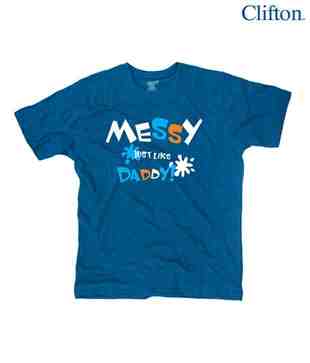 Clifton Blue Messy T-Shirt For Kids