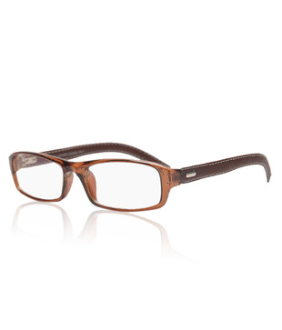 Vita Cool Brown Leather Temple Optical Frame