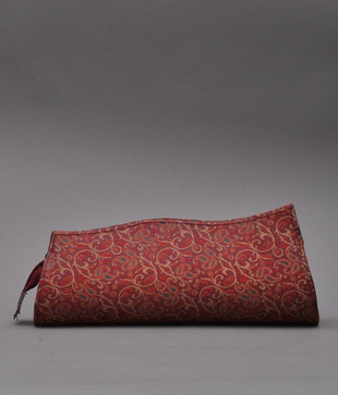 Ambest Red Paisley Clutch