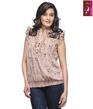 Athena Posh Peach Puff Cotton Top