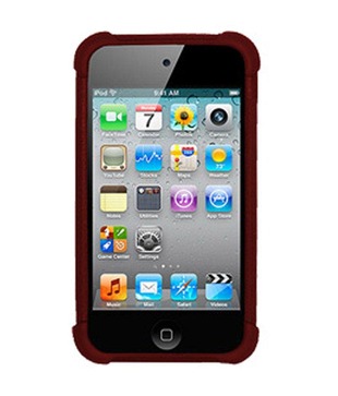 Amzer 89272 Silicone Case Maroon Red for iPod Touch 4th Gen