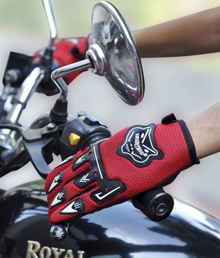 Knight Hood - Gloves Full - Red