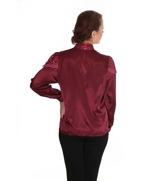Cheap & Chic Fancy Maroon Shirt