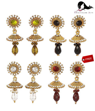 Sharnam Art Glittering Earring Combo